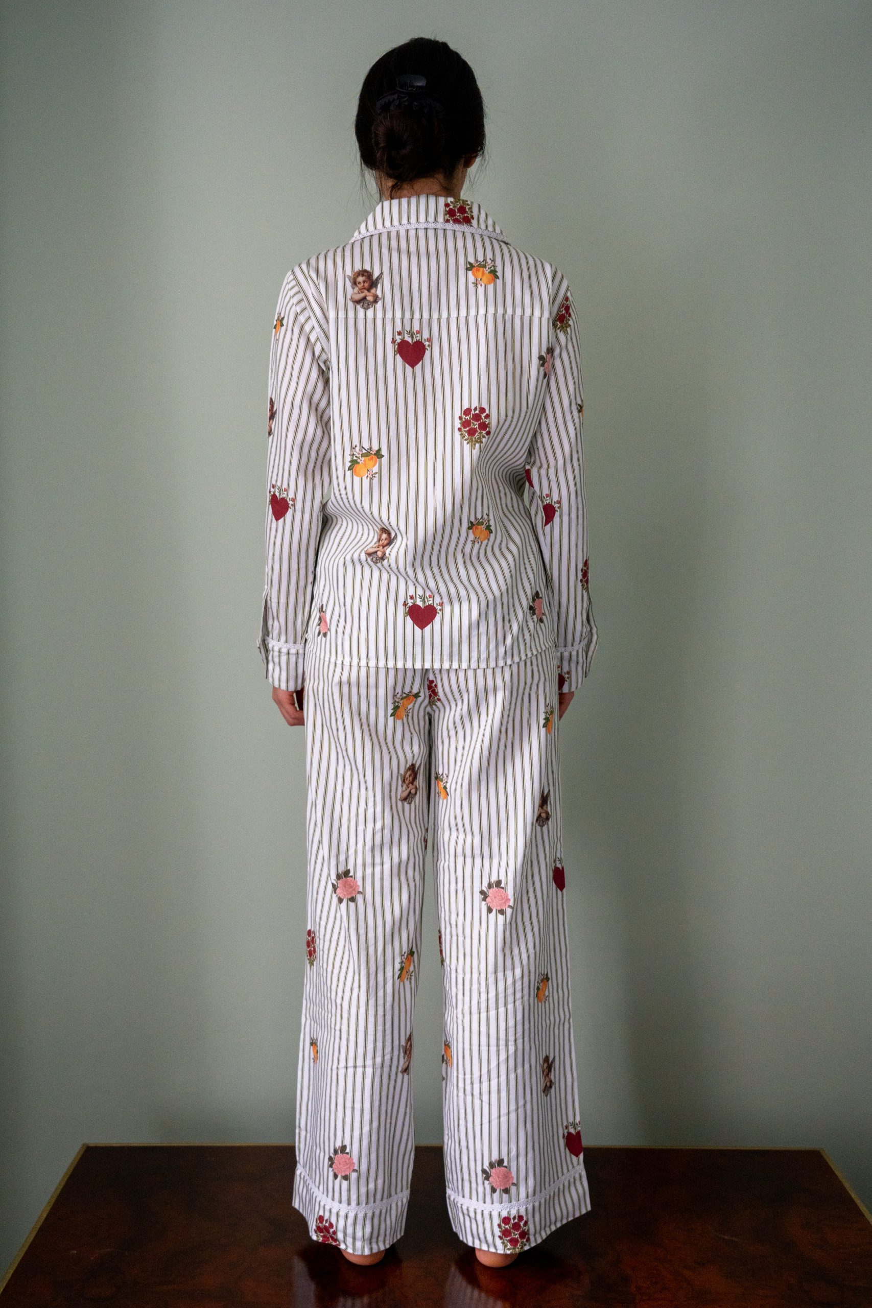 organic cotton soft goth cherub & heart pyjama organic cotton soft goth cherub & heart pyjama