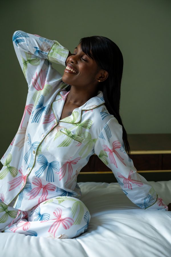 organic cotton bow print pyjama
